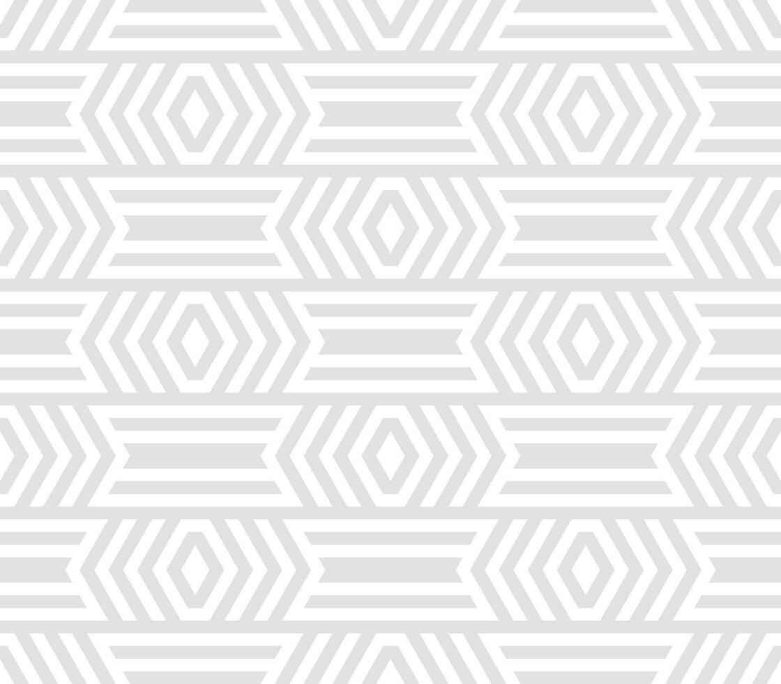 Ethnic seamless pattern with rhombuses, triangles, geometric shapes. Tribal geometrical background. vector