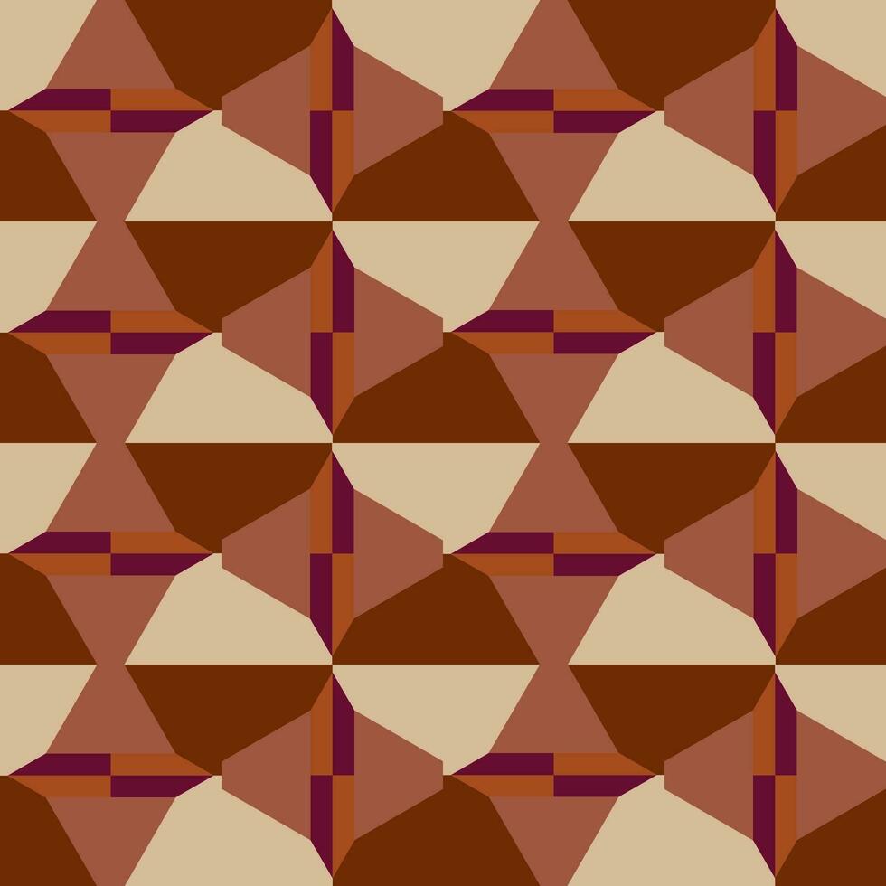 Ethnic seamless pattern with rhombuses, triangles, geometric shapes. Tribal geometrical background. vector