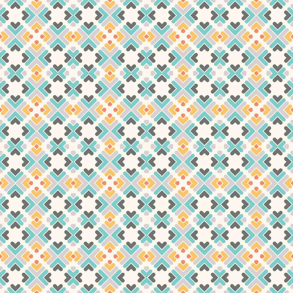 Abstract striped geometric seamless pattern with rhombus shapes. Mosaic, tile background, wrapping paper. vector
