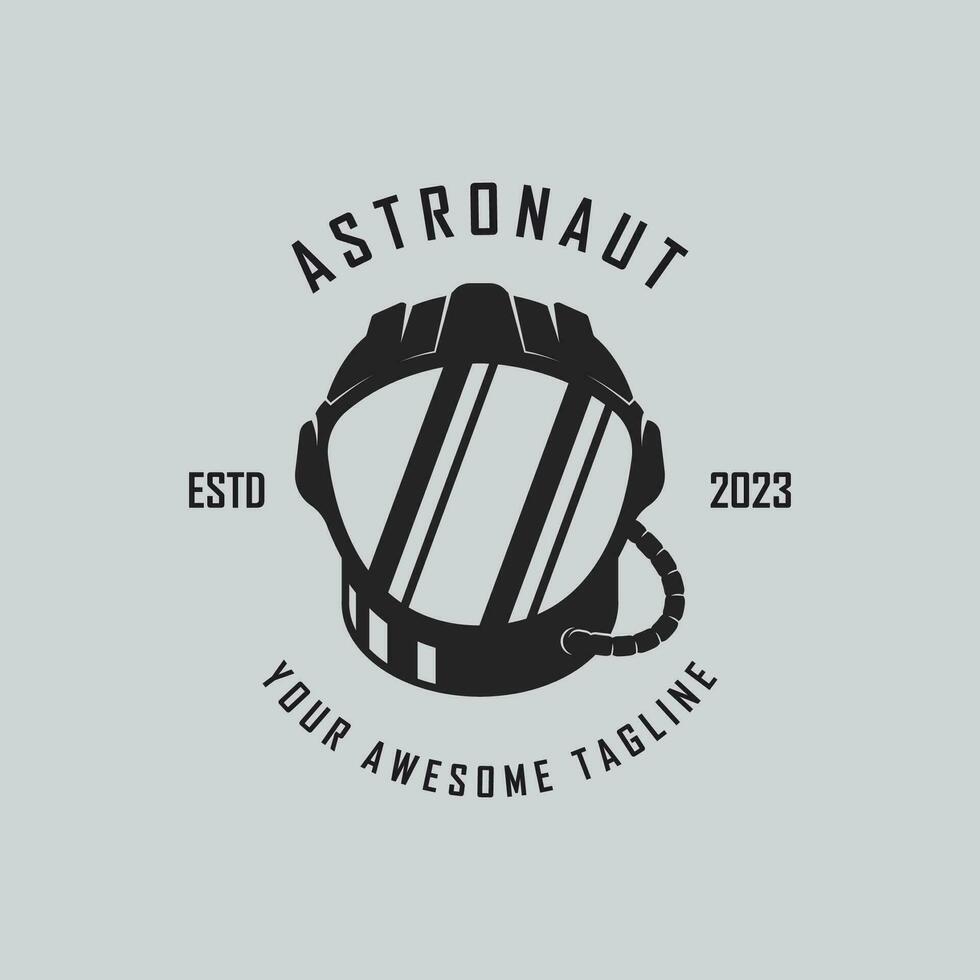 astronaut logo vector icon illustration design