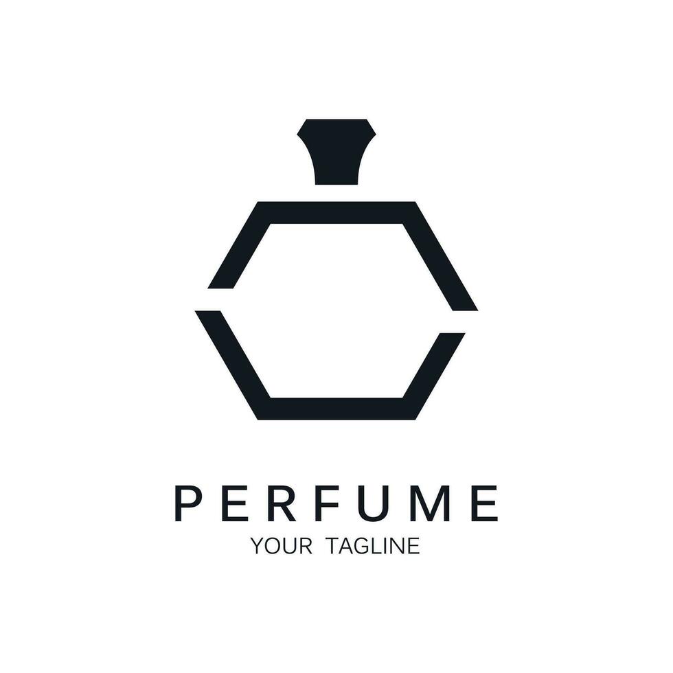 perfume logo vector icono ilustración diseño