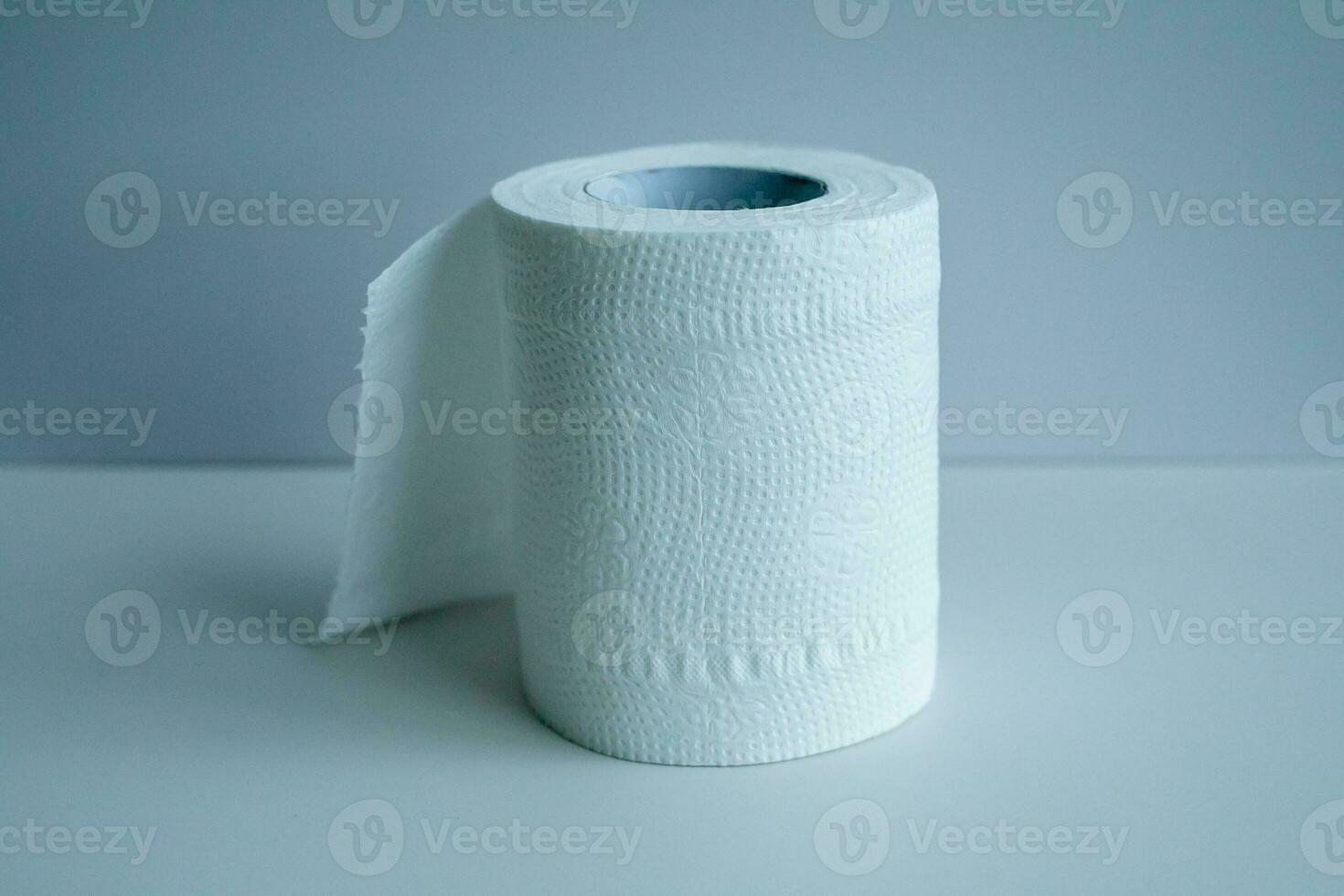 1 roll of tissue with a white background. photo