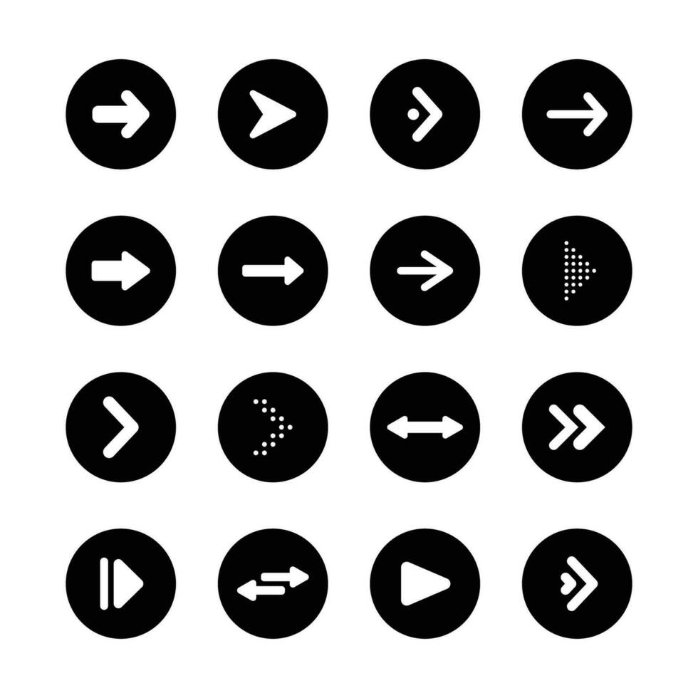 Arrow Vector design icon collection. Collection of pointers.