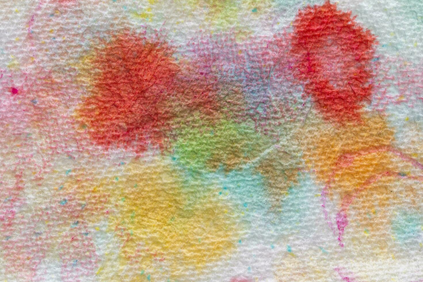Color Splatter on Woven Fabric Background photo