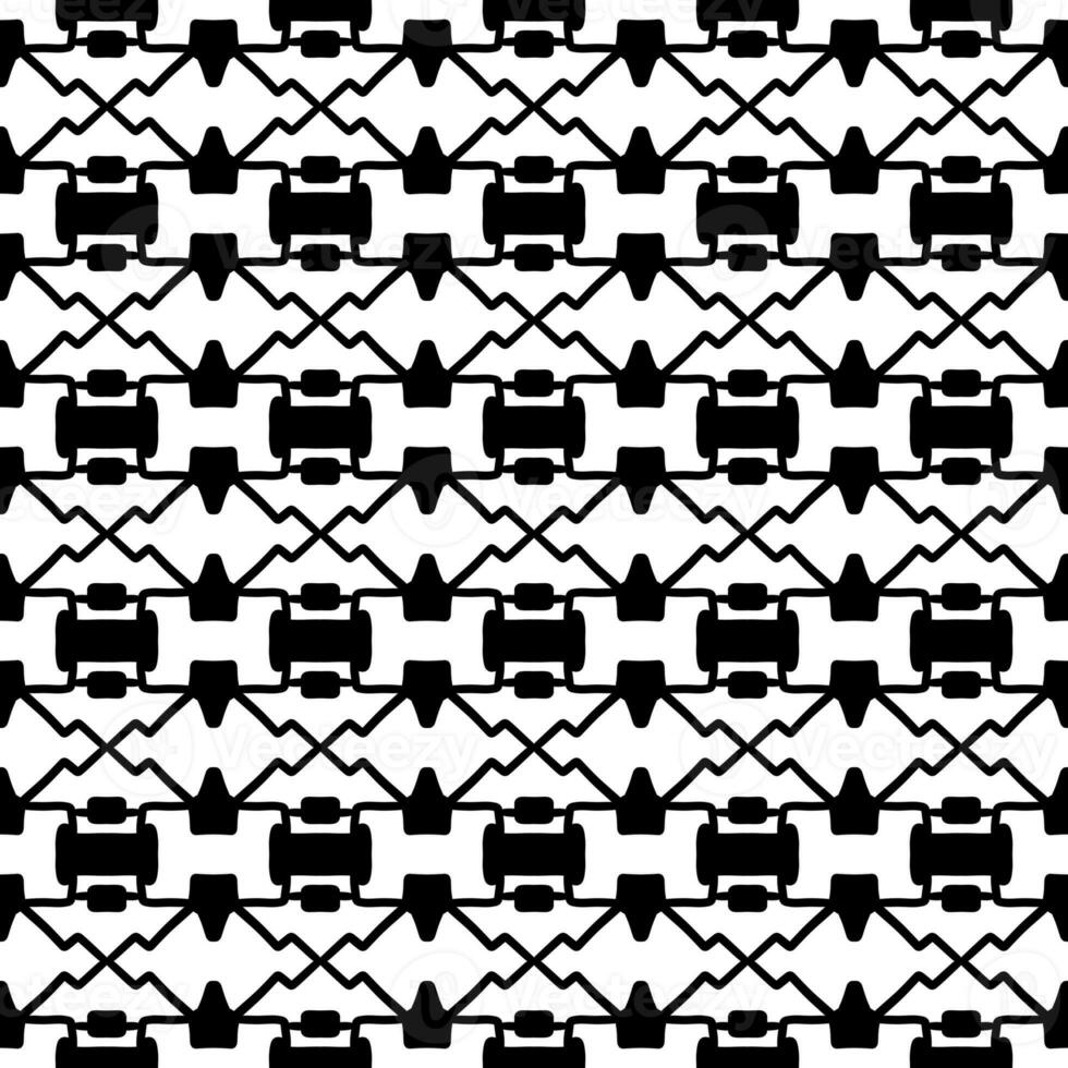 seamless pattern. abstract geometric background. black and white texture with repeating elements. photo