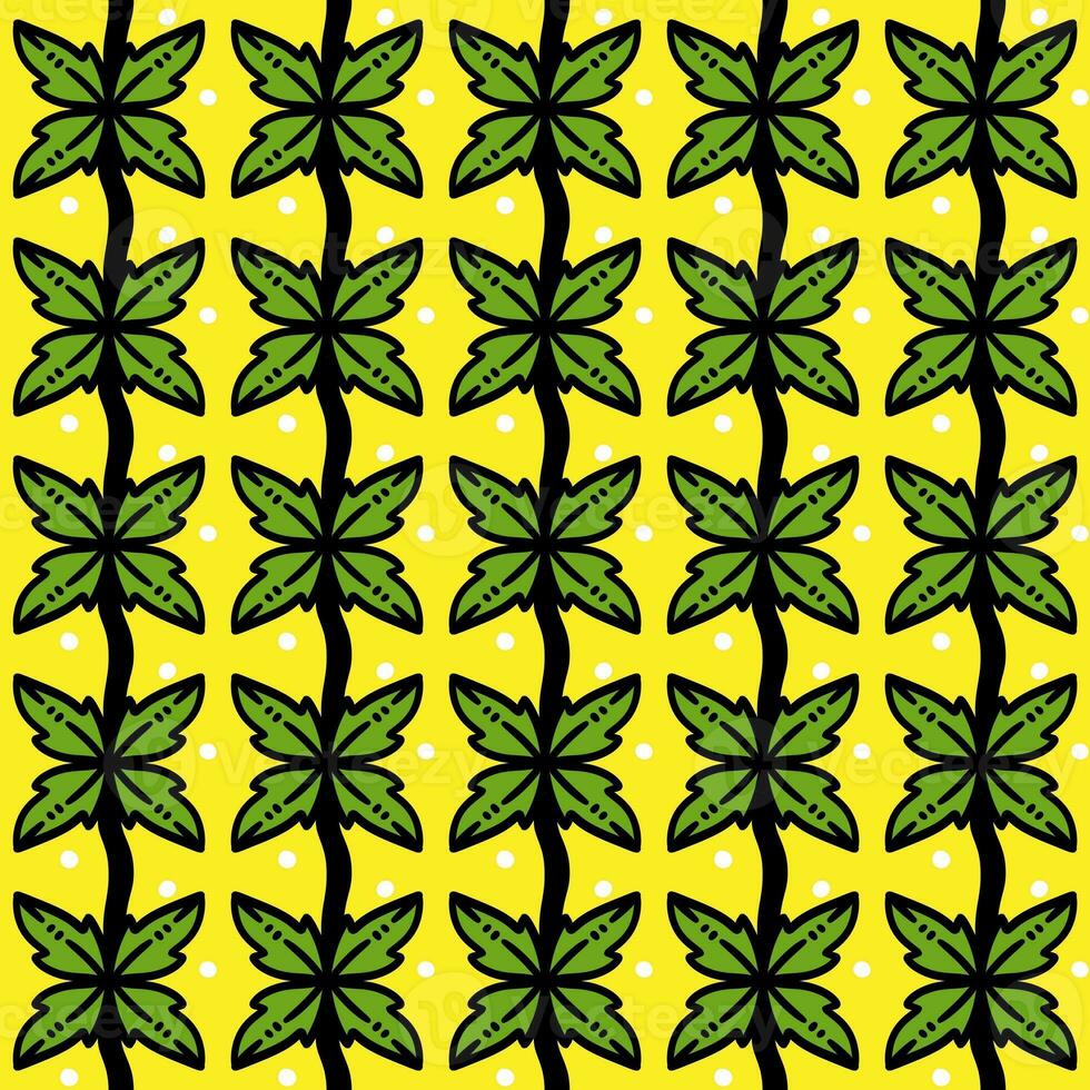 seamless floral pattern with flowers and leaves. hand drawn floral ornament. photo