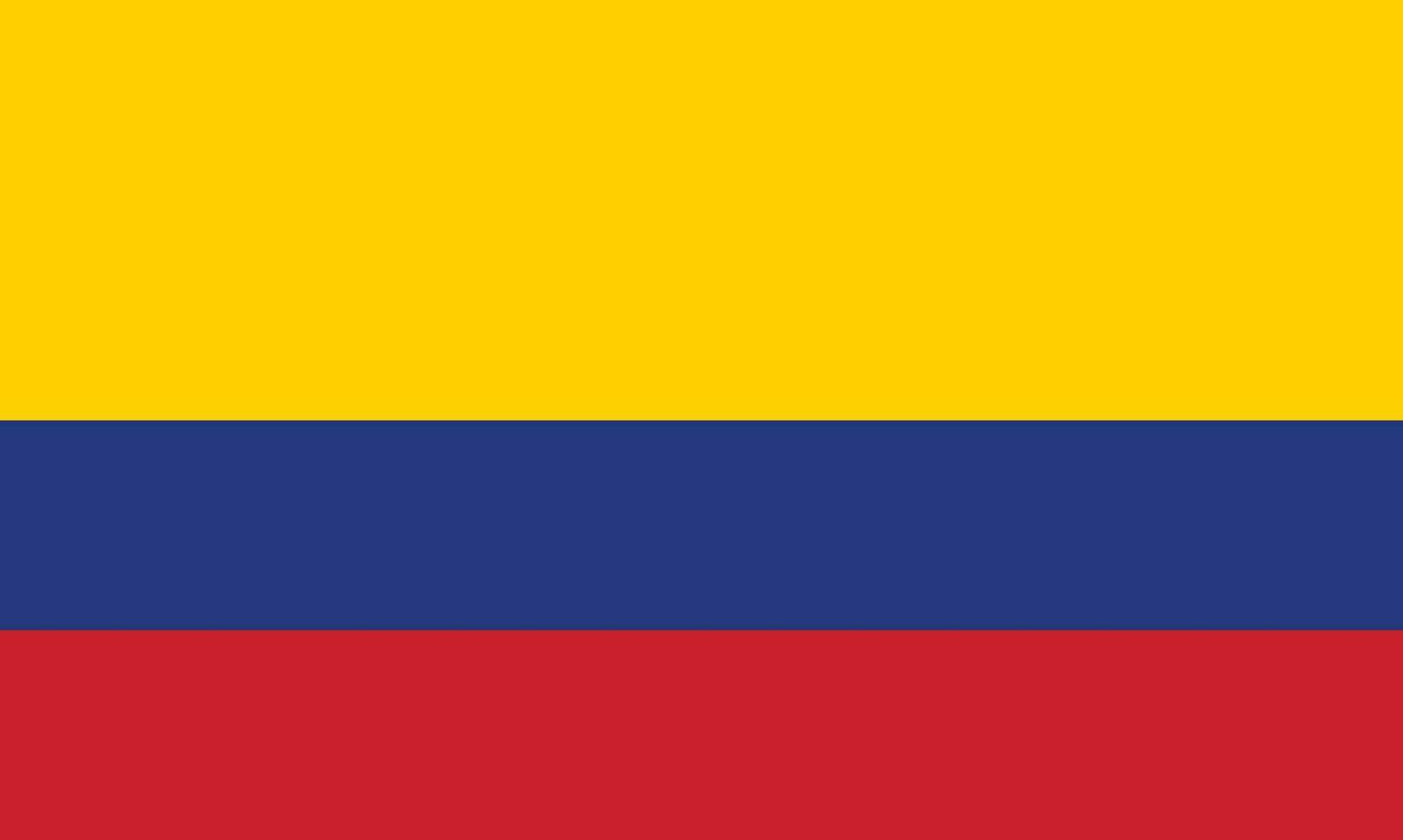 plano ilustración de Colombia bandera. Colombia bandera diseño. vector