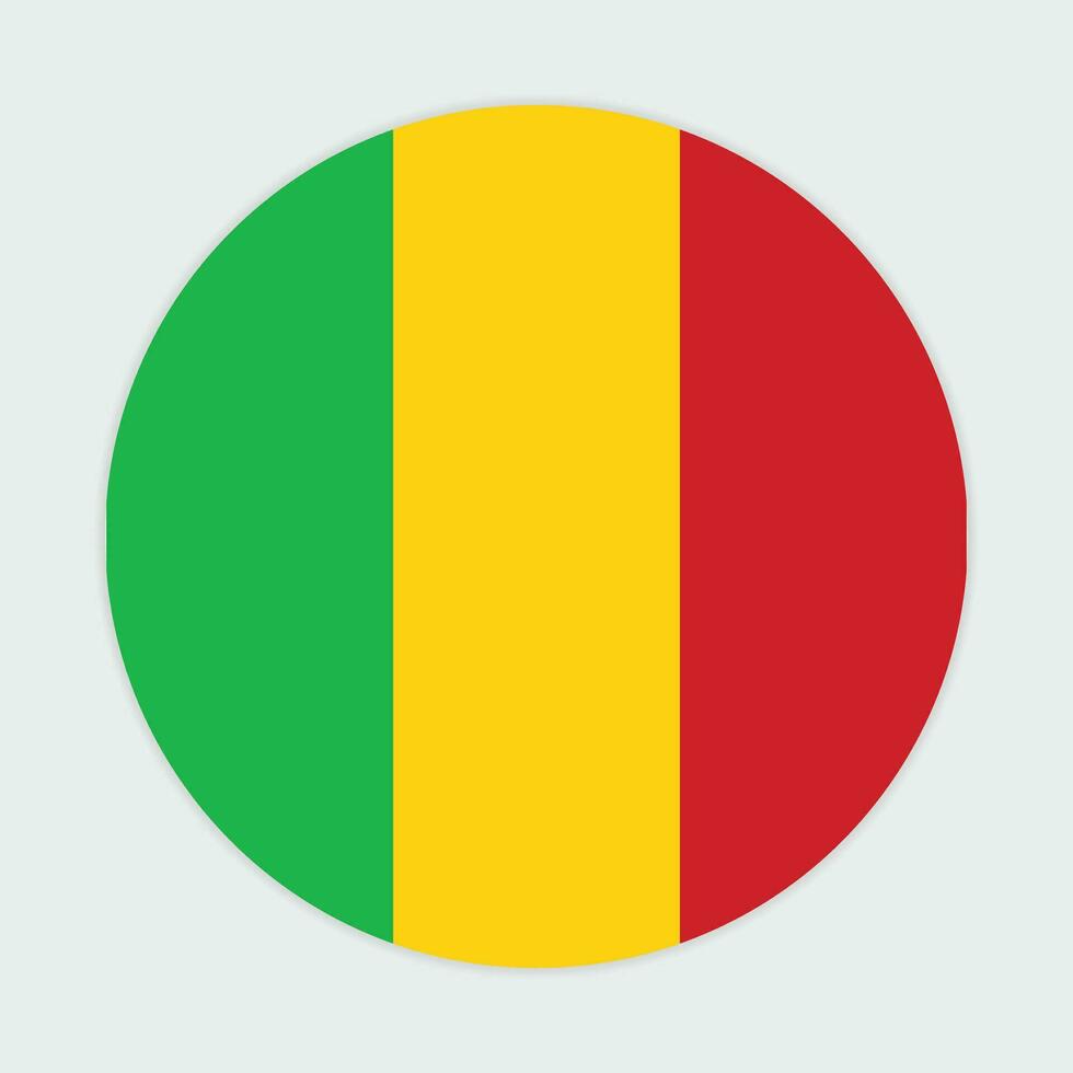 mali bandera vector icono diseño. mali circulo bandera. redondo de mali bandera.