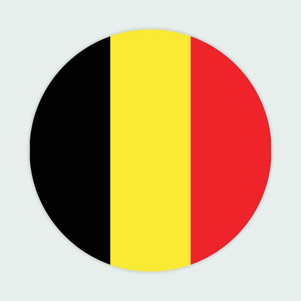 Bélgica bandera vector icono diseño. Bélgica circulo bandera. redondo de Bélgica bandera.