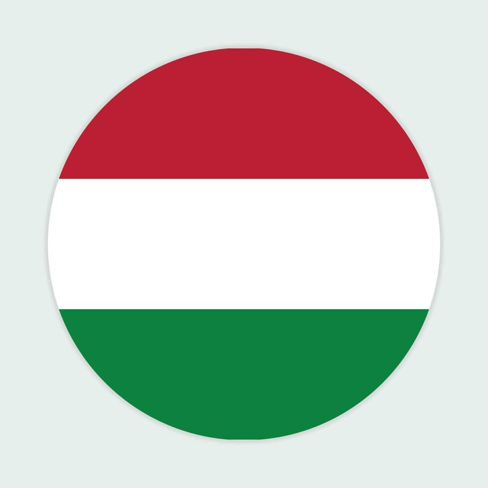 Hungary flag vector icon design. Hungary circle flag. Round of Hungary flag.