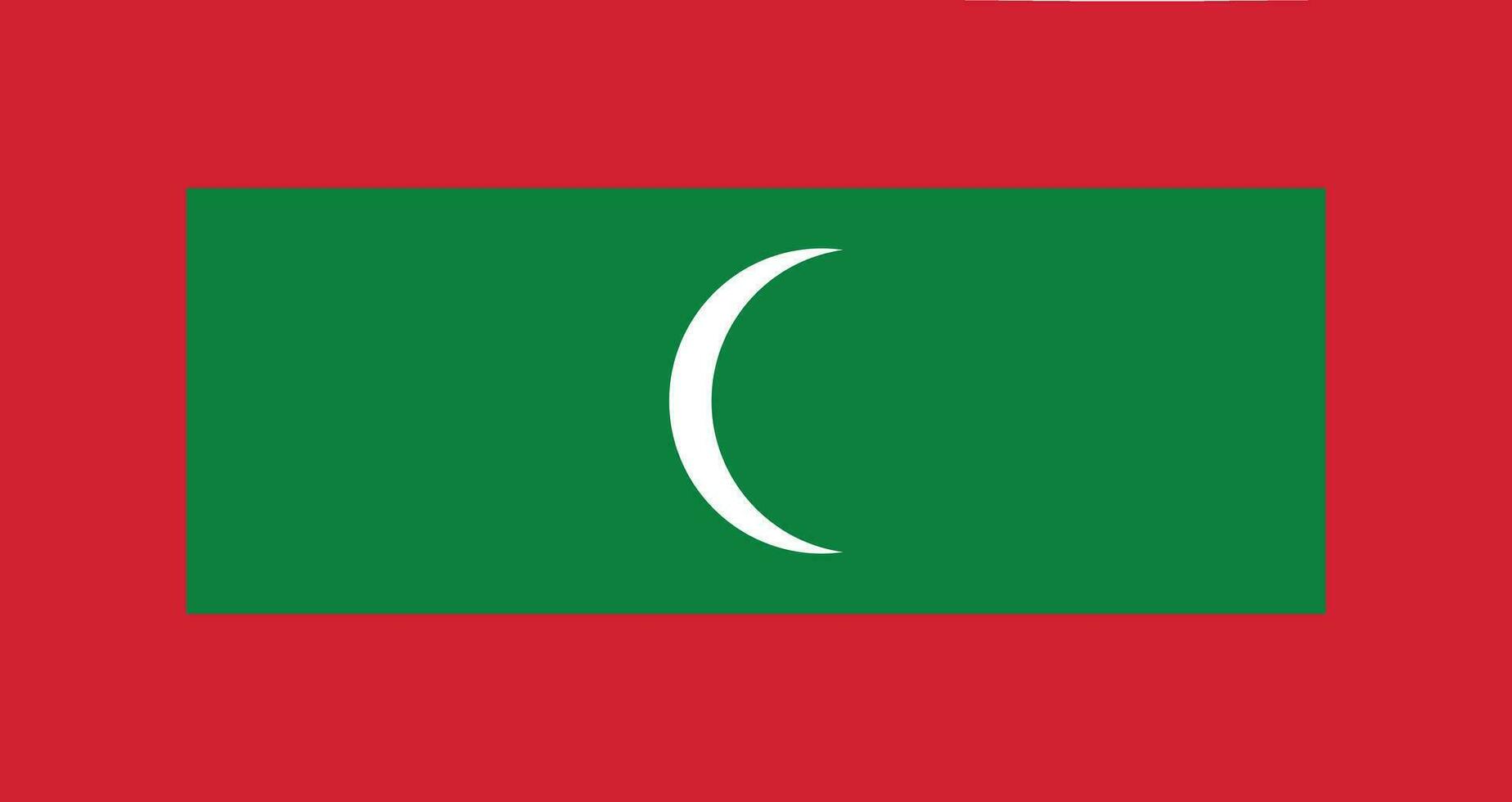 Flat Illustration of Maldives flag. Maldives flag design. vector