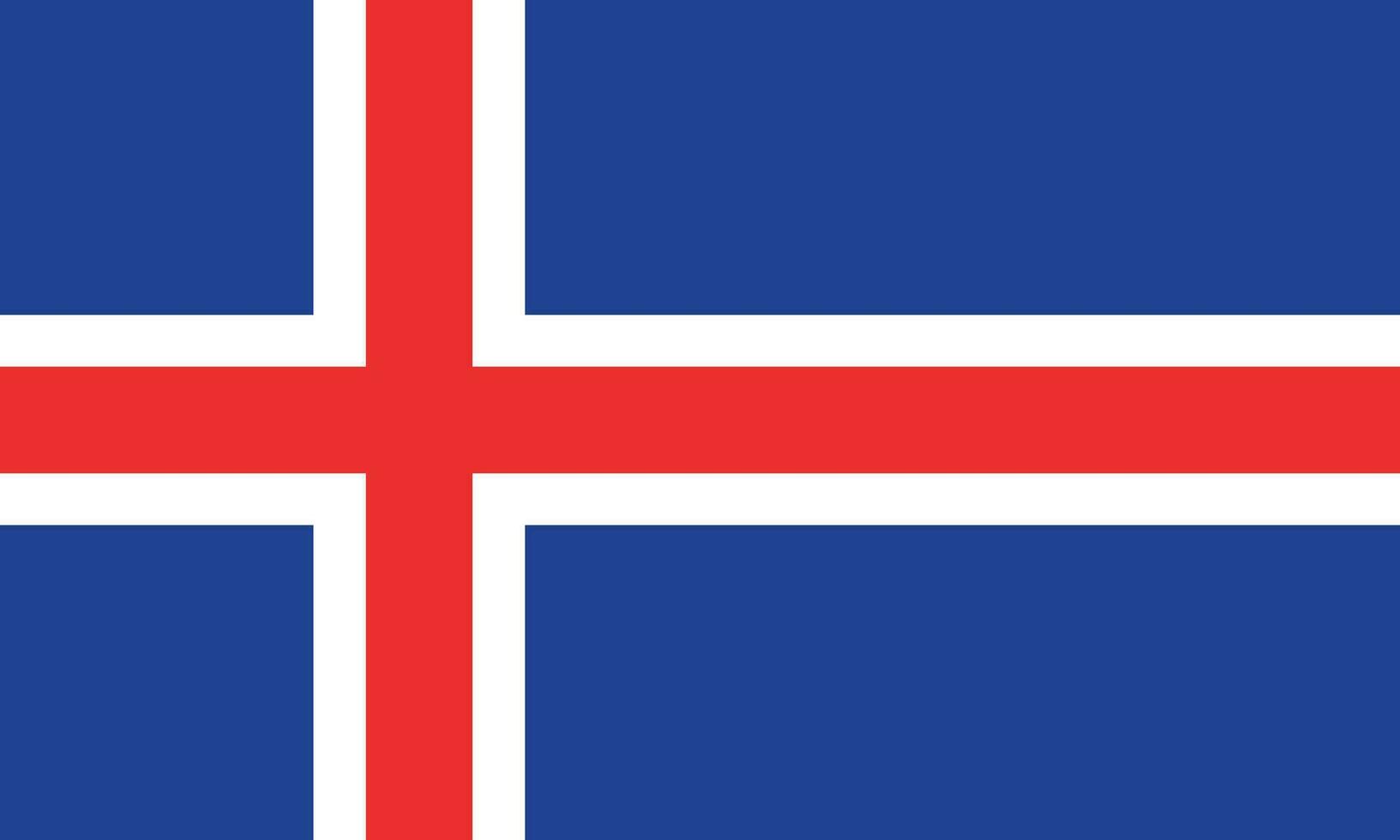 plano ilustración de Islandia bandera. Islandia bandera diseño. vector