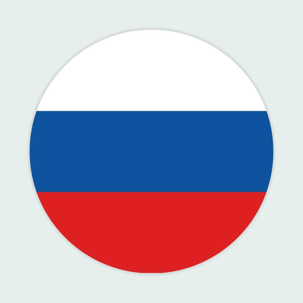 Rusia bandera vector icono diseño. Rusia circulo bandera. redondo de Rusia bandera.