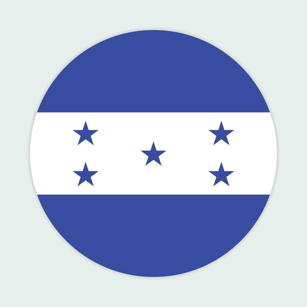 Honduras flag vector icon design. Honduras circle flag. Round of Honduras flag.