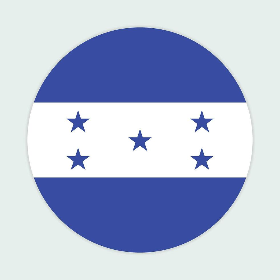 Honduras flag vector icon design. Honduras circle flag. Round of Honduras flag.