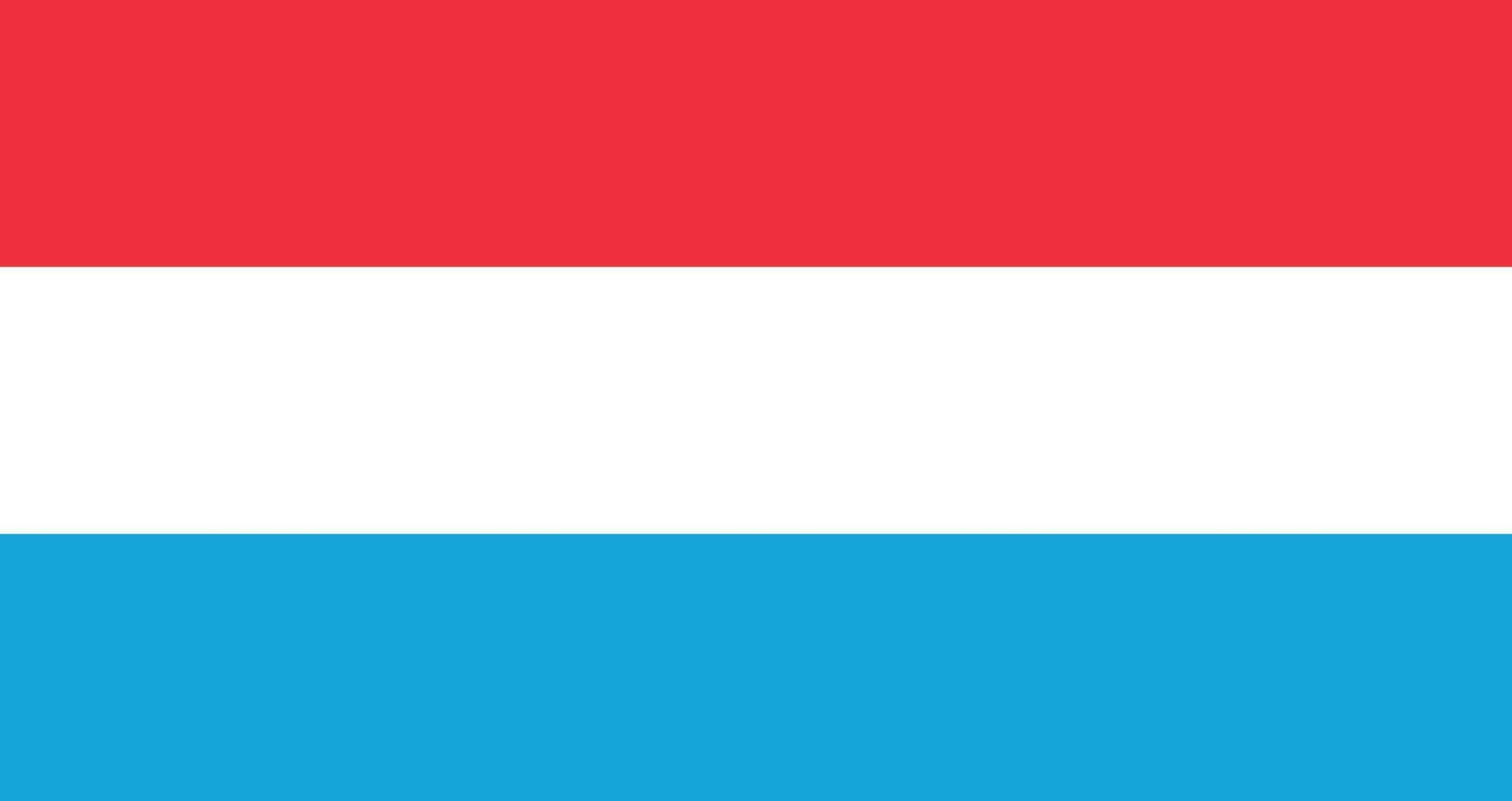 Flat Illustration of Luxembourg flag. Luxembourg flag design. vector