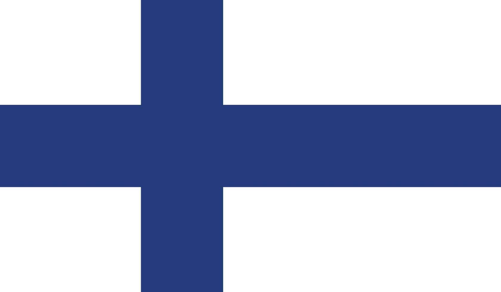 Flat Illustration of Finland flag. Finland flag design. vector