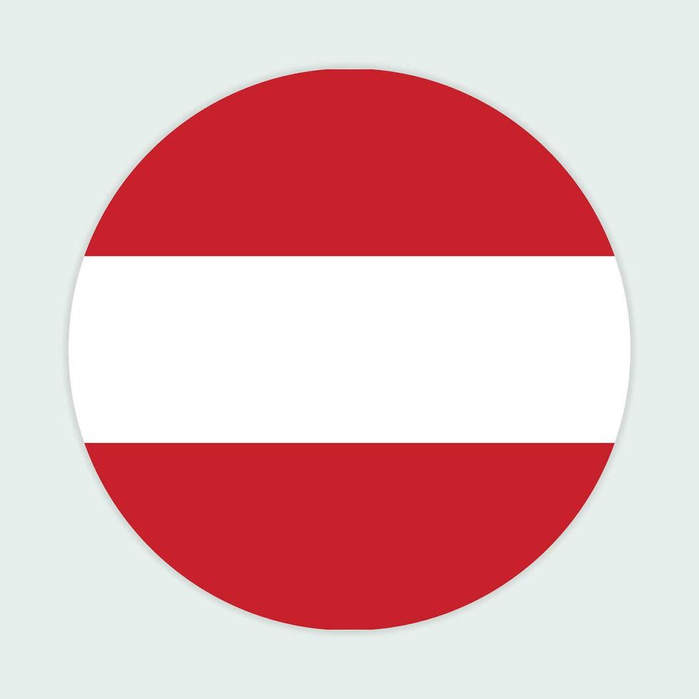 Austria flag vector icon design. Austria circle flag. Round of Austria flag.