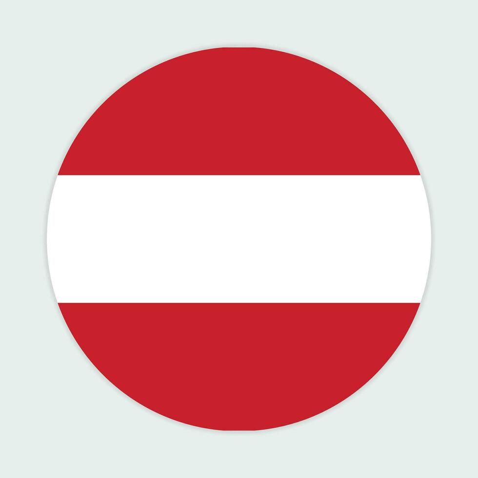 Austria flag vector icon design. Austria circle flag. Round of Austria flag.