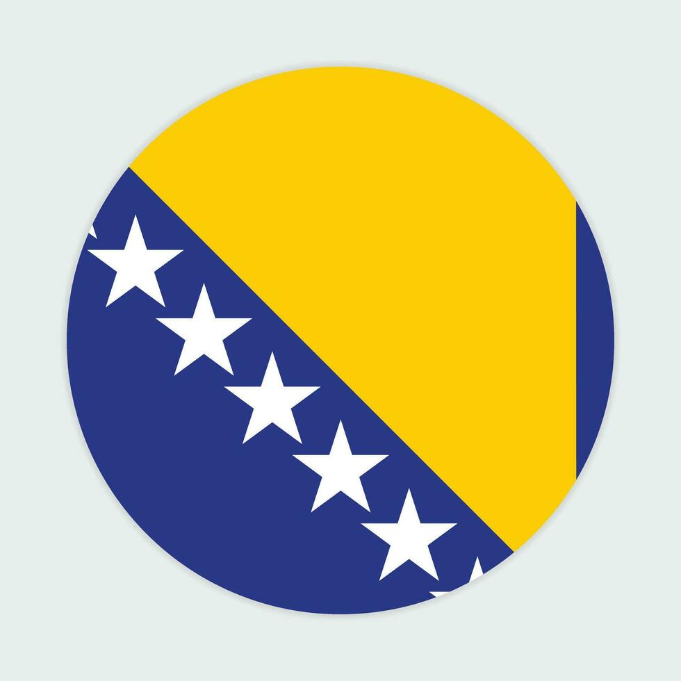 Bosnia and herzegovina flag vector icon design. Bosnia and herzegovina circle flag. Round of Greece flag.
