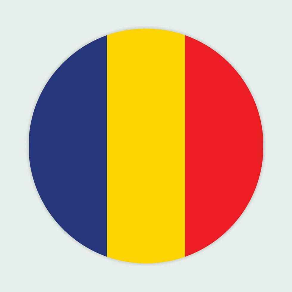 Romania flag vector icon design. Romania circle flag. Round of Romania flag.