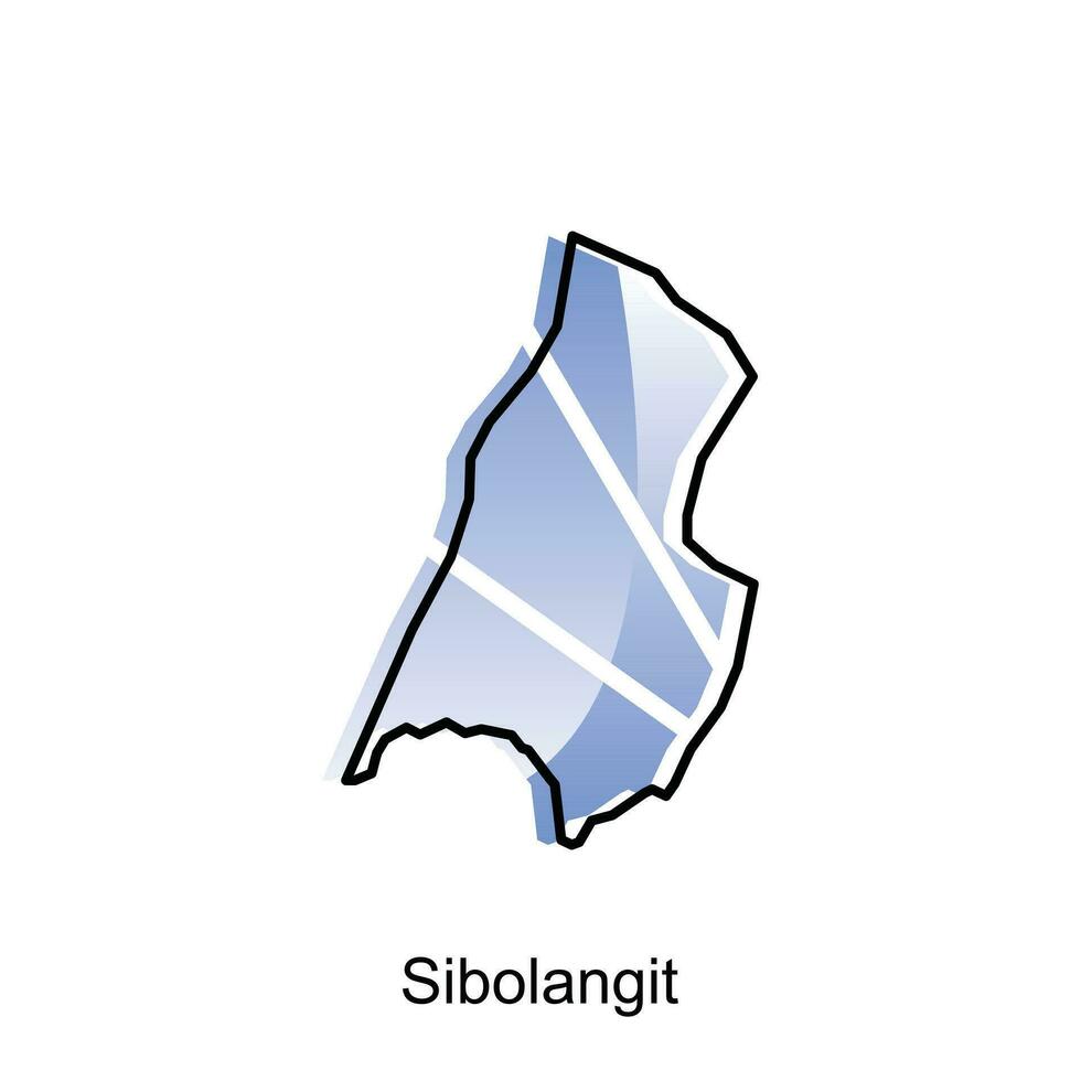 Sibolangit City map of North Sumatra Province national borders, important cities, World map country vector illustration design template