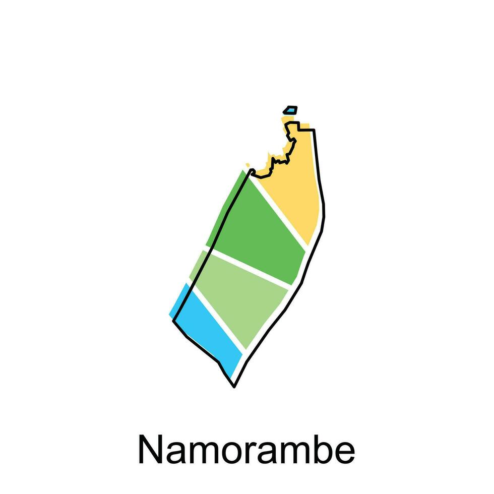 Map City of Namorambe Logo Vector Design. Abstract, designs concept, logos, logotype element for template.