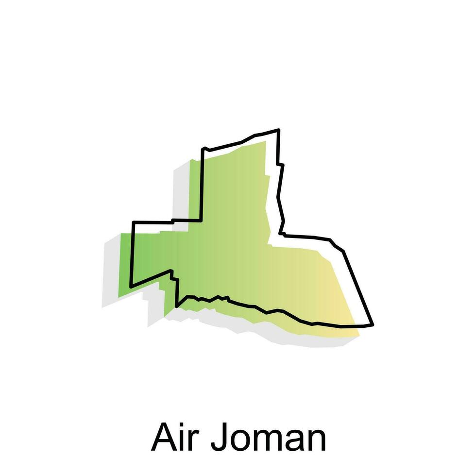 Map City of Air Joman Logo Vector Design. Abstract, designs concept, logos, logotype element for template.