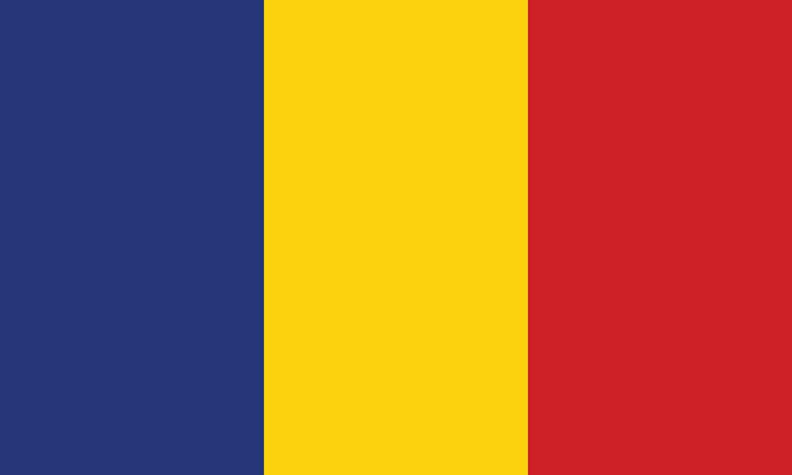Flat Illustration of Romania flag. Romania flag design. vector