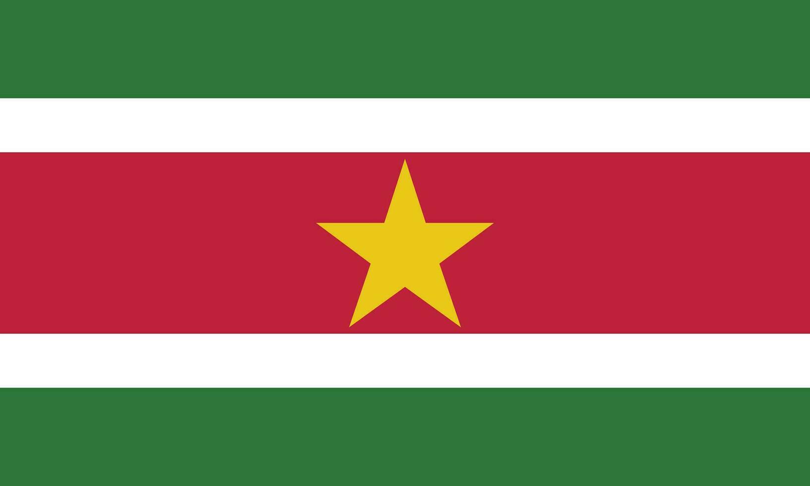 Flat Illustration of Suriname flag. Suriname flag design. vector