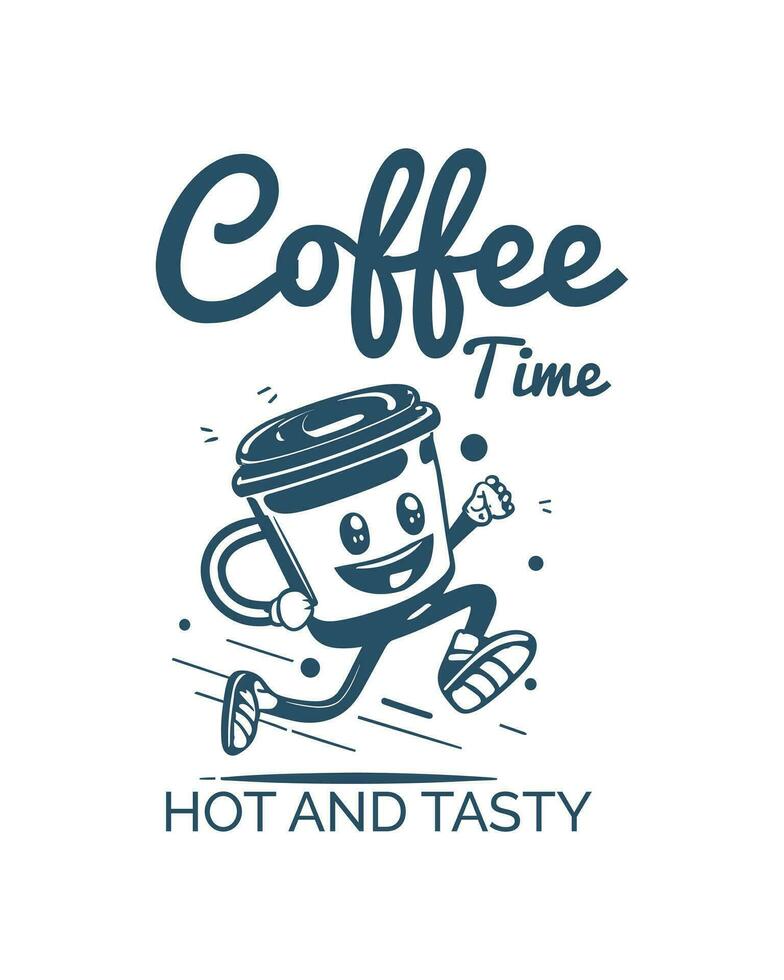 café camiseta diseño, café tee vector