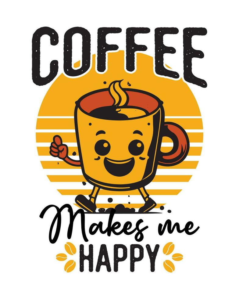 Coffee T-Shirt Design, Coffee tee vector