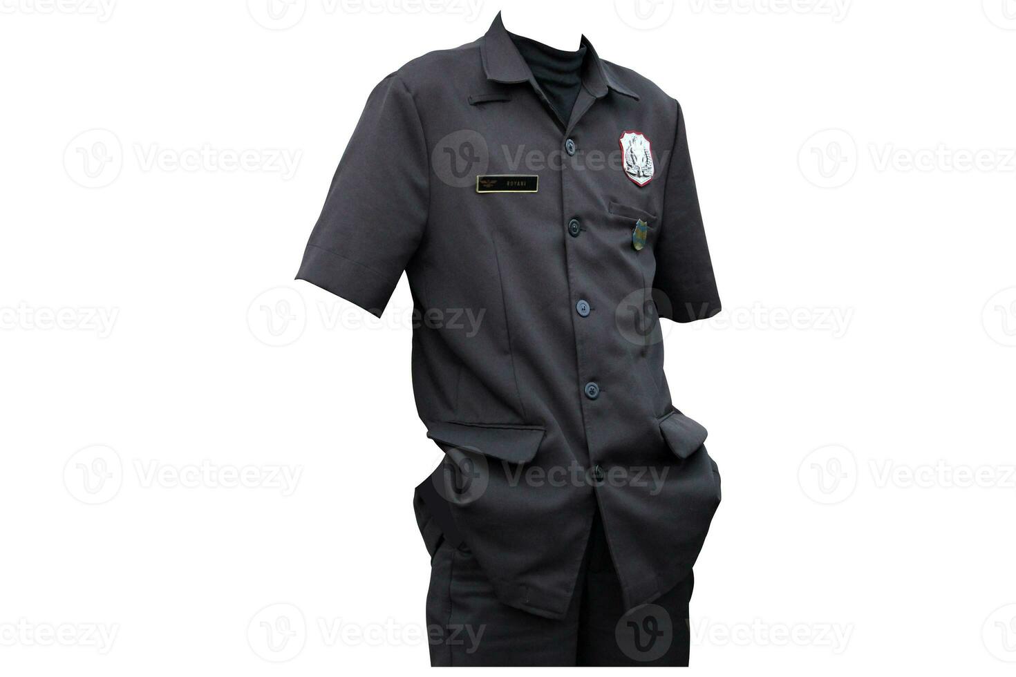 seguridad Guardia camisa en blanco antecedentes foto