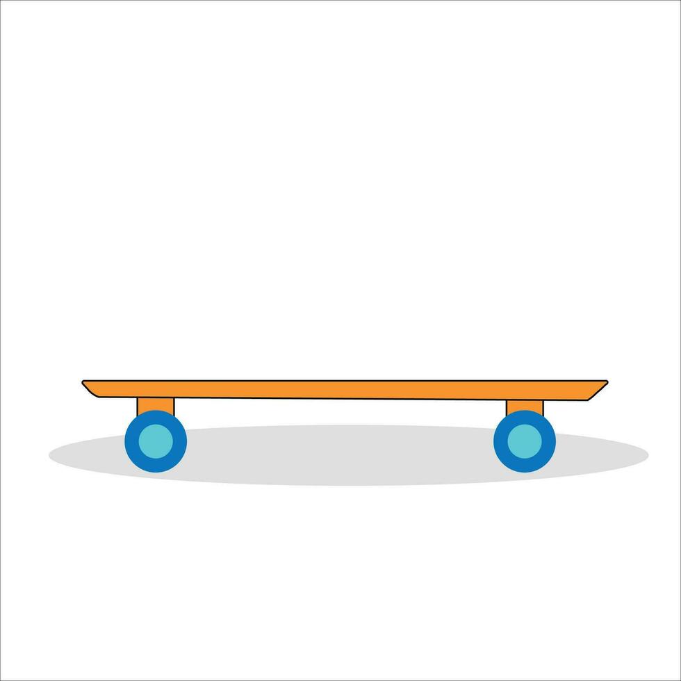 2d hacer de un patineta en blanco antecedentes vector