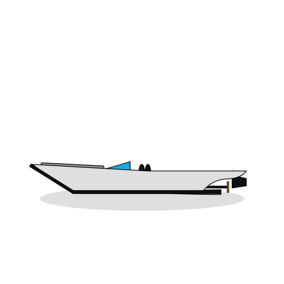 speed boat on white background vector