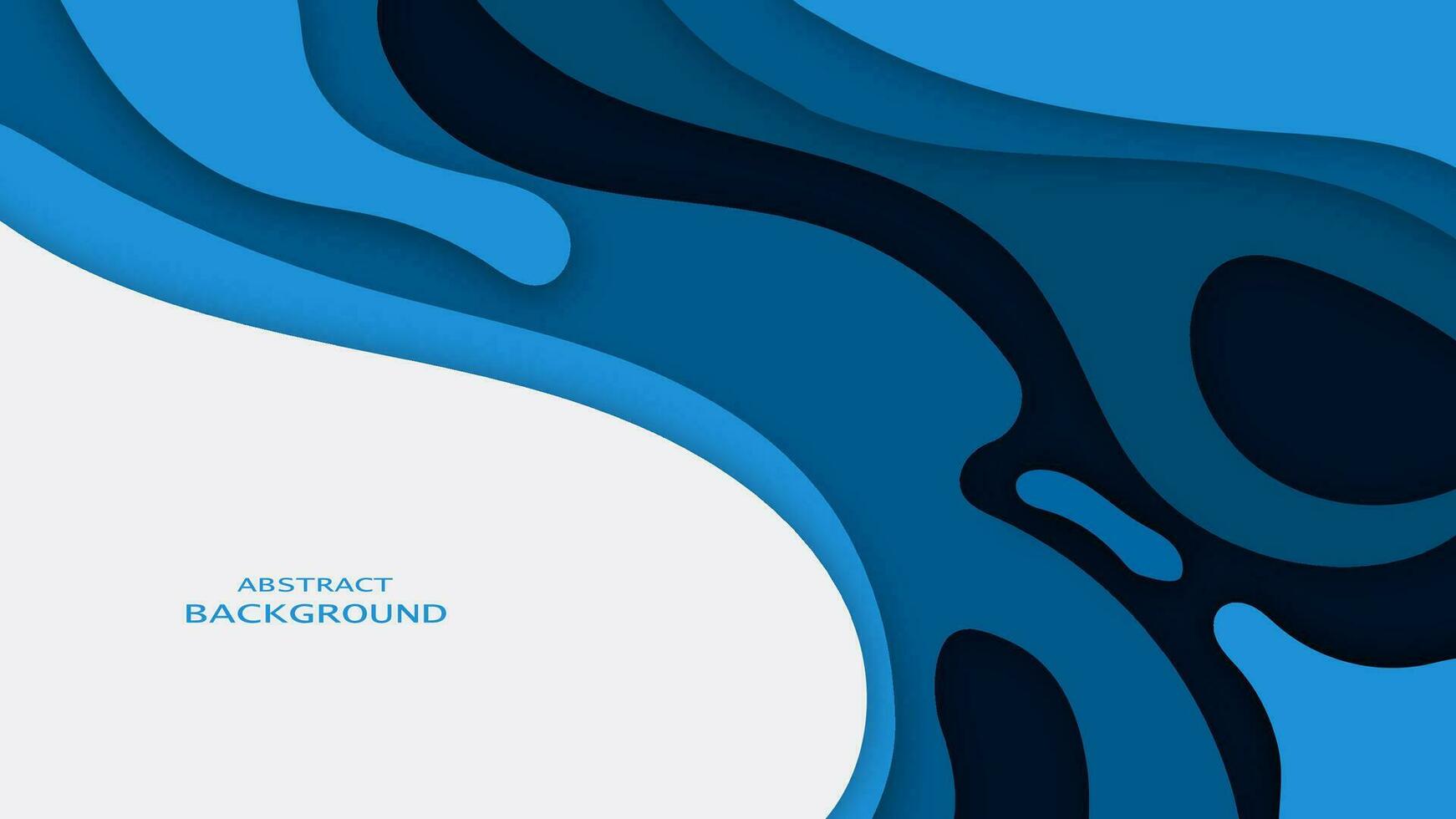 minimal blue papercut background, dynamic wave smooth motion, geometric elegant layout vector