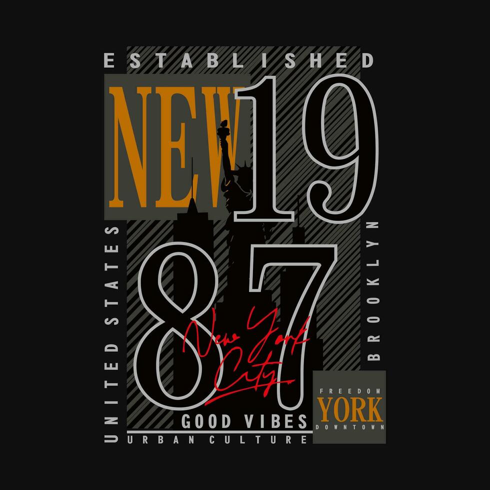 new york typography vector design