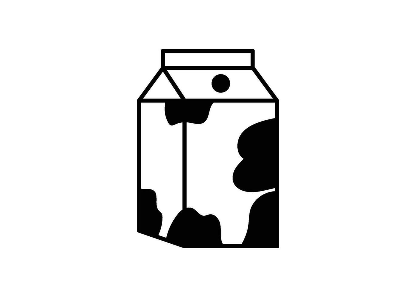 Milk box icon silhouette design template isolated illustration vector
