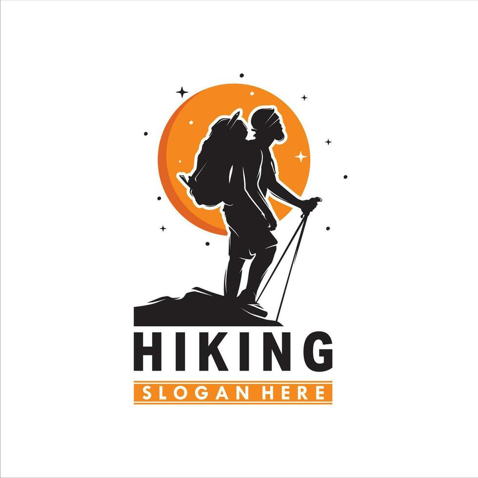 Hiking adventure graphic design template vector illustration