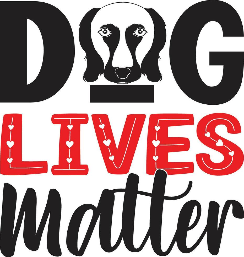 dog lives matter vector