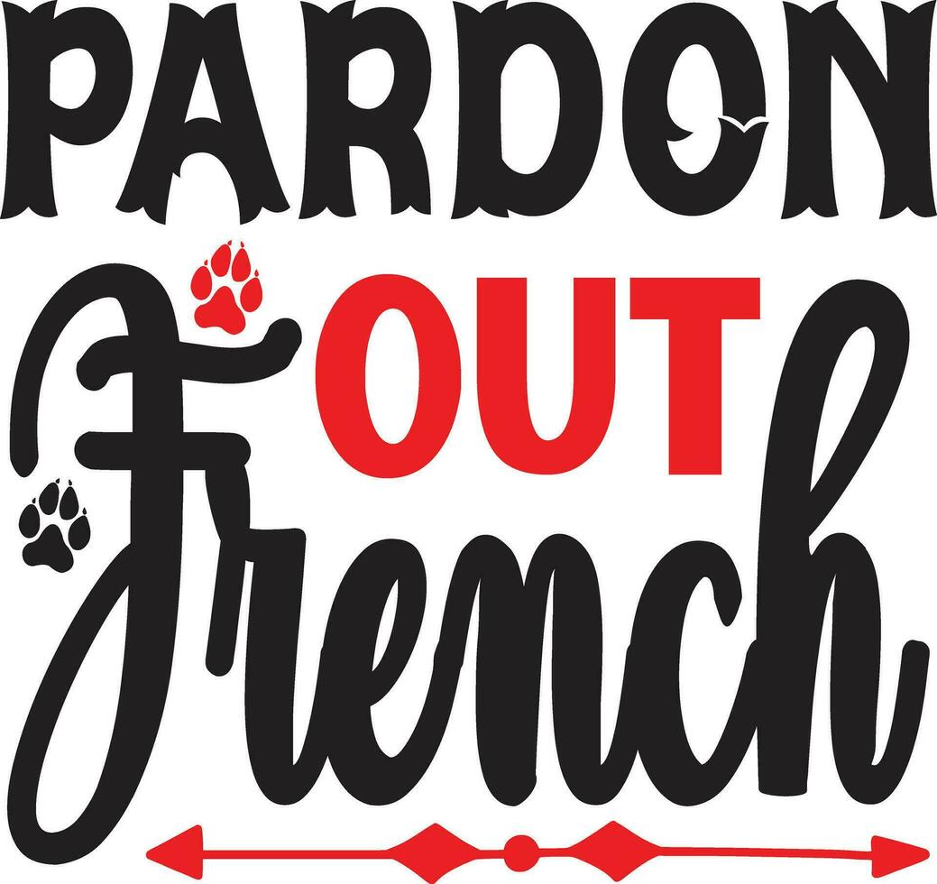 pardon out French vector