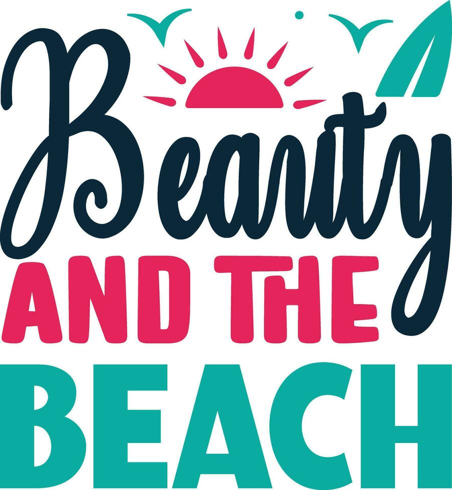 beauty and the beach vector