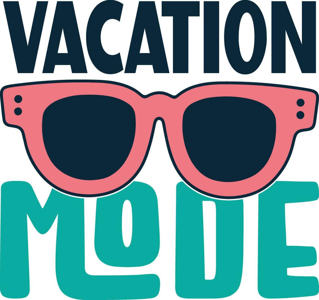 vacation mode design vector