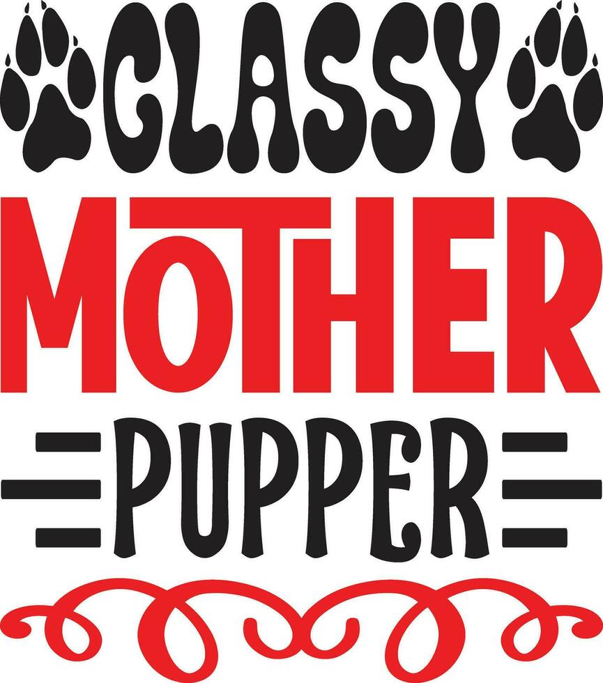 classy mother pupper vector