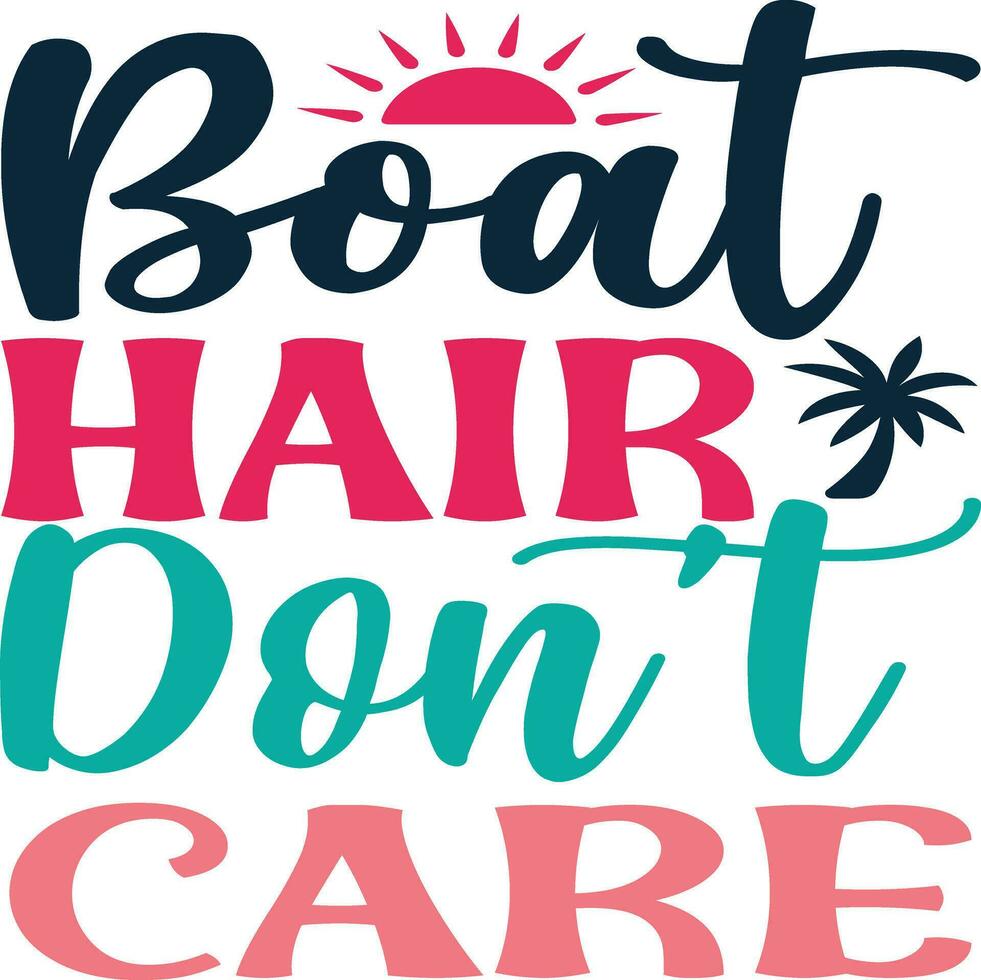 boat hair don't care vector