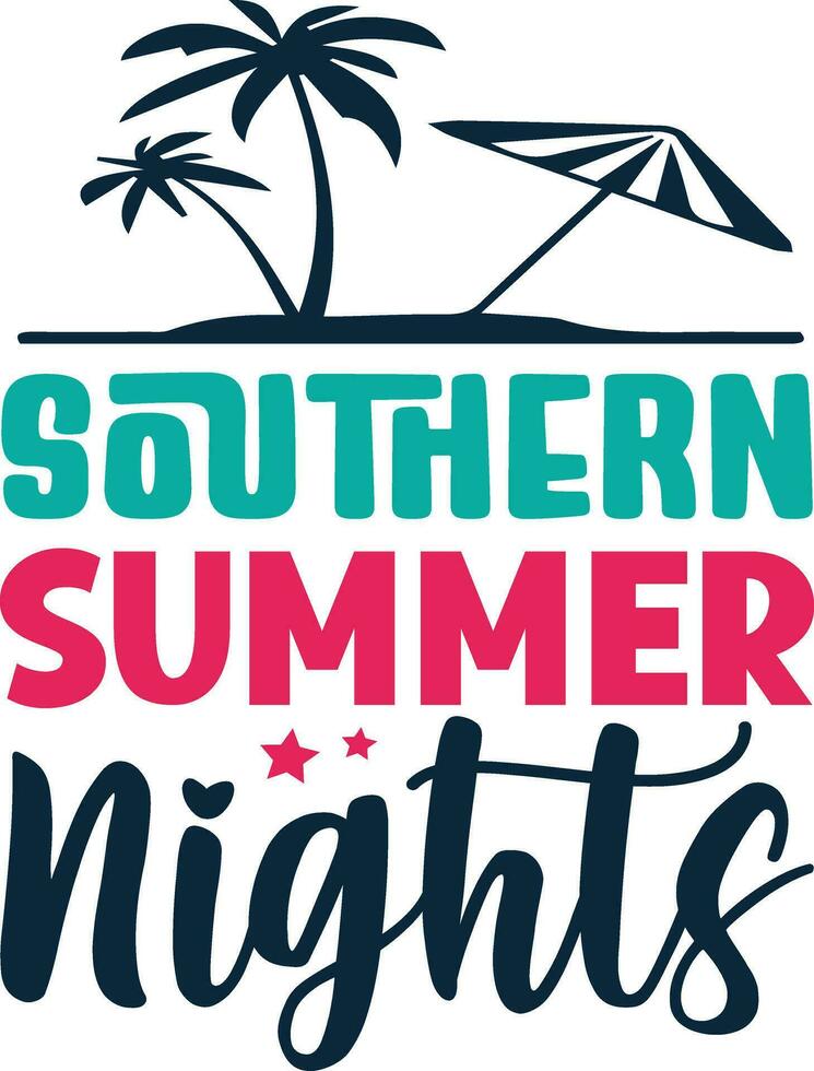 southern summer nights vector