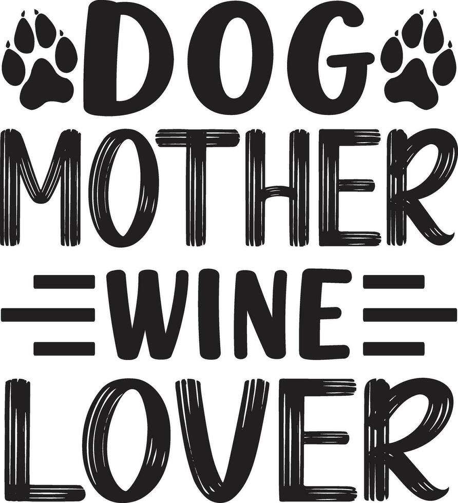 perro madre amante del vino vector