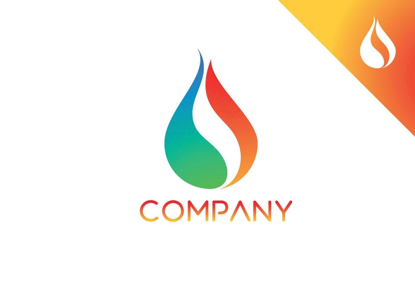 Simple Logo with beautifully Design of water drop or fire flame and hidden letter S vector