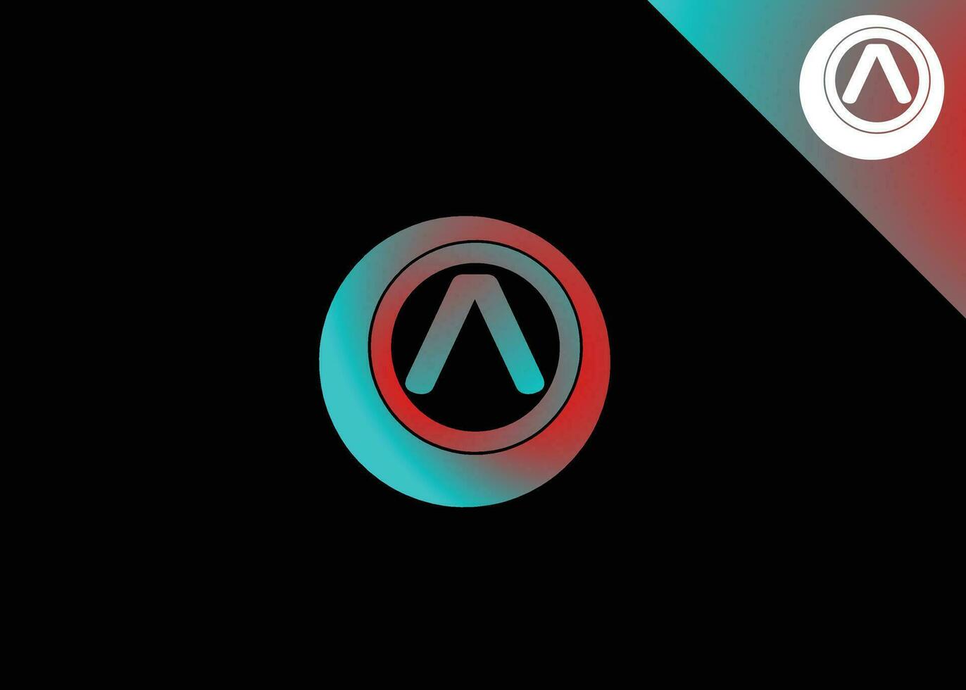 Simple Logo beautifully Design of Letter A in a circle or a ball vector