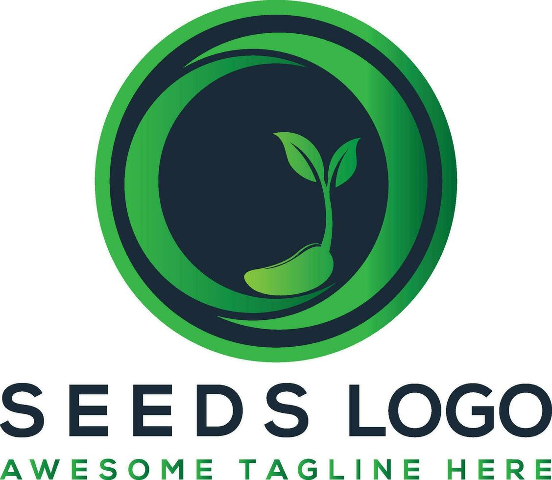 gratis vector semillas logo diseño agricultura campo planta y concepto